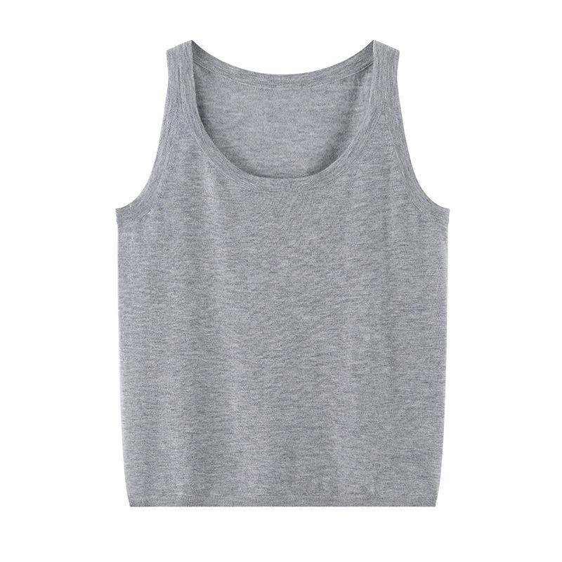 Women's Fine Spun Cashmere Camisole: Slim Fit, Sleeveless, Round Neck Tank Top