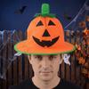 Non-woven Fabric Pumpkin Plush Hat Comfortable Halloween Cap Cute Bucket Hat  Dress Prop