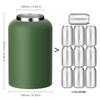 One Gallon Jug with Straw 128 Oz Double Wall Vacuum Insulated Sports Water Bottle In Stainless Steel Keeps Cold Up To 48 Hours