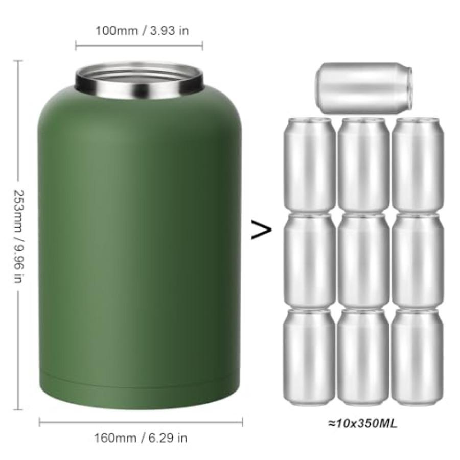 One Gallon Jug with Straw 128 Oz Double Wall Vacuum Insulated Sports Water Bottle In Stainless Steel Keeps Cold Up To 48 Hours