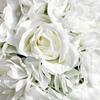 Artificial Silk Flower Row – Dahlia, Rose & Hydrangea – 39.4 Inch Realistic Faux Flowers for Wedding, Party & Home Decor – White