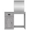 Makeup Table with Mirror Gray Sonoma 90 X 50 X 132.5 Cm