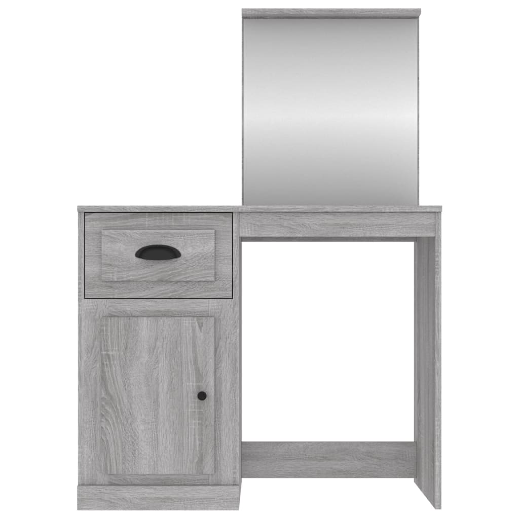 Makeup Table with Mirror Gray Sonoma 90 X 50 X 132.5 Cm
