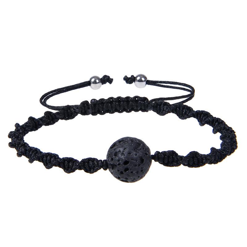 JYL TS Bracelet Couple  Square Beaded Strengthens Commitment & Shared Fortune volcanic