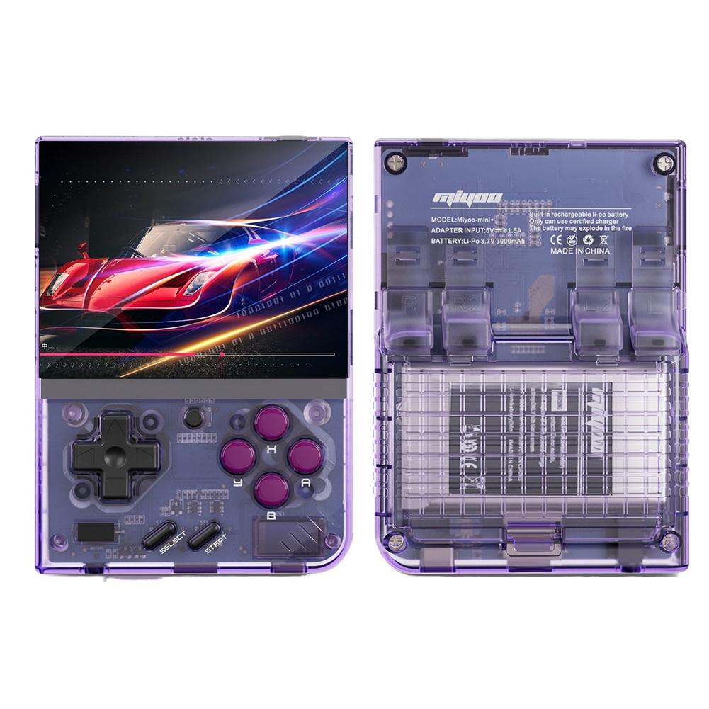 Mini Plus Handheld Game Console Mini+ 3.5-inch IPS Screen  Purple with 128GB TF Card