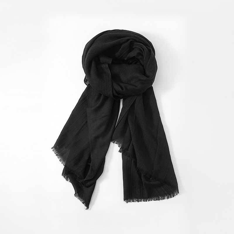 

Роскошный шерстяной шарф Mulberry Edge: Мягкий, Легкий, Теплый, Дышащий Меринос, Большая Шаль Двойного Назначения. Above 175cm чёрный