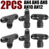 2X AN4 AN6 AN8 AN10 AN12 Universal Aluminum Hose Tee Connector Fittings Male To Male Female Tee On Side Thread Fitting Adapter