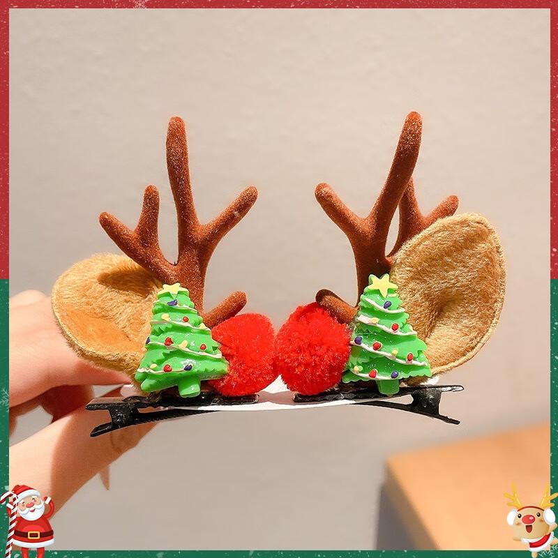 Christmas Deer Antler Hair Clip