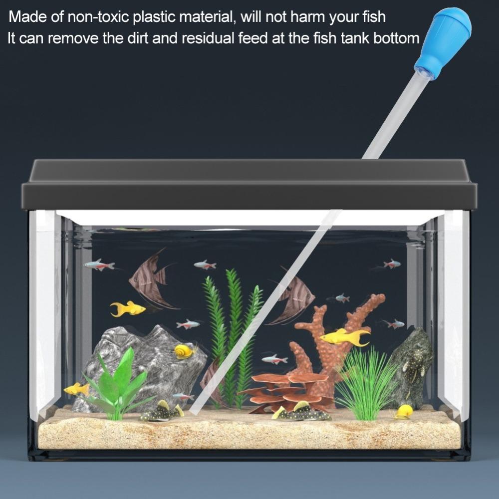 Blue Aquarium Dropper Cleaning Straw Fish Tank Cleaner Aquarium Maintenance