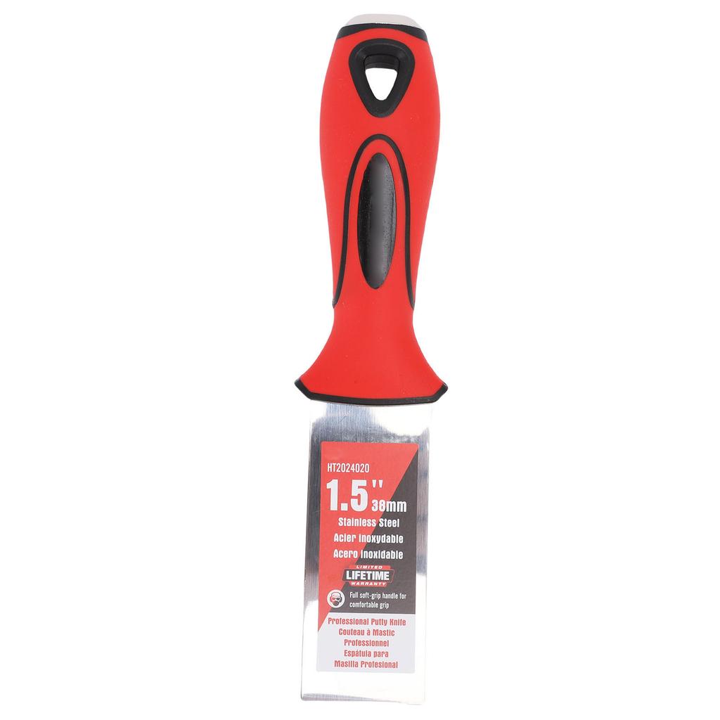 Drywall Paint Scraper Tool 1.5 Inch Double Color Handle Stainless Steel Drywall Putty Scraper Tool