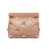 Valentino Roman Stud Quilted Diamond Pattern Lambskin Handheld Shoulder Crossbody Bag Medium Women Bags Cinnamon-Pink WW2B0I82BSFGF9