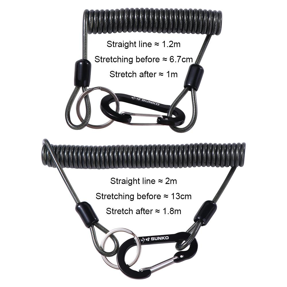 Schlüsselband Elastische Spirale Sicherheitsseil Schlüsselschnur Angeln Verpasstes Seil Angel-Lanyard Drahtfederseil Angel-Spiralschnur