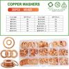 Solid Pure Copper Washers Annealed M5 M6 M8 M10 M12 M14 M16 M20 Sump Plugs Oil Seal Oring Spacers Motorcycle Flat Gasket Kit Oil Drain Plugs 3