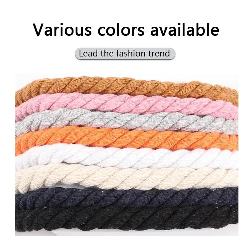 1 Pair Cotton Shoe Laces for Sneakers Quality Round Shoelaces Colorful Fashion Canvas Shoes Lace Accessories Unisex