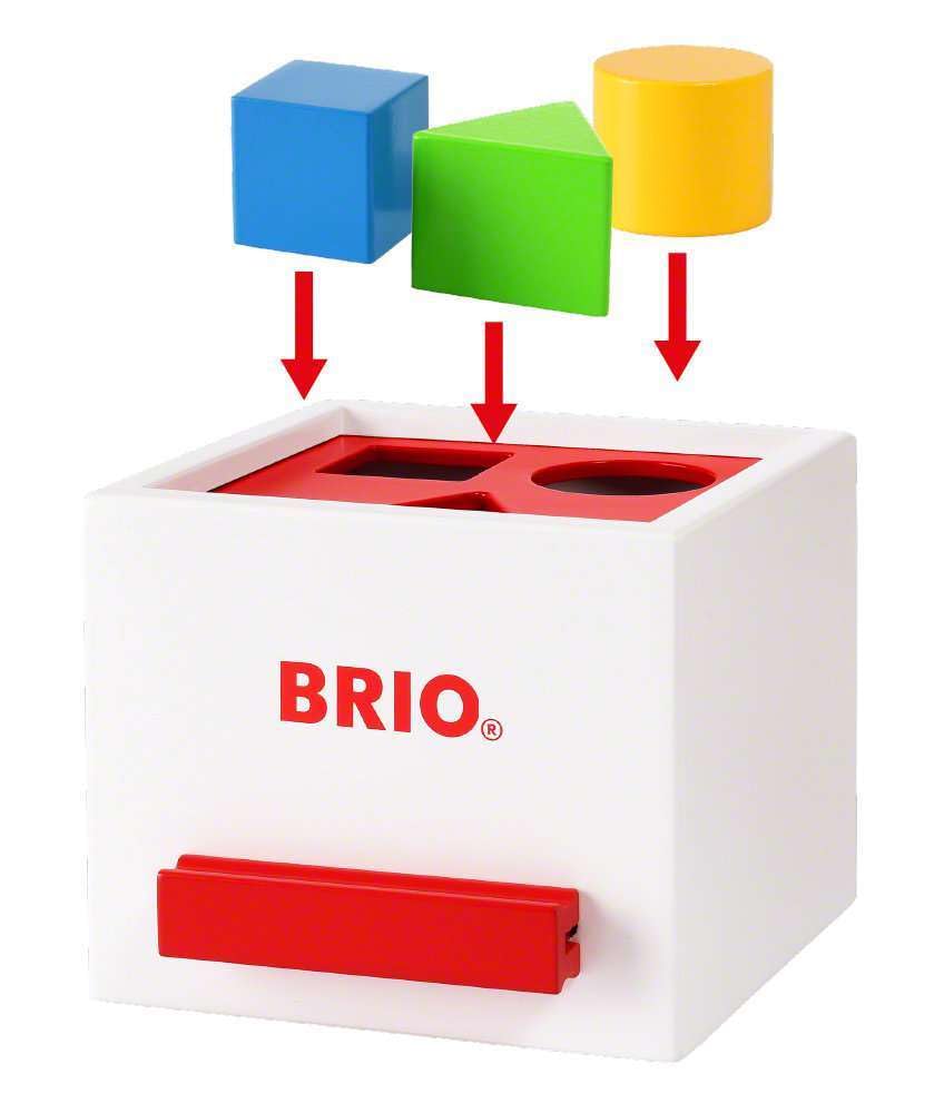 BRIO Formensortierbox (Weiß) 30250, für Kinder ab 1 Jahr. [Spielzeug, Holzspielzeug, Geschenk (Geburtstag/Weihnachten)]