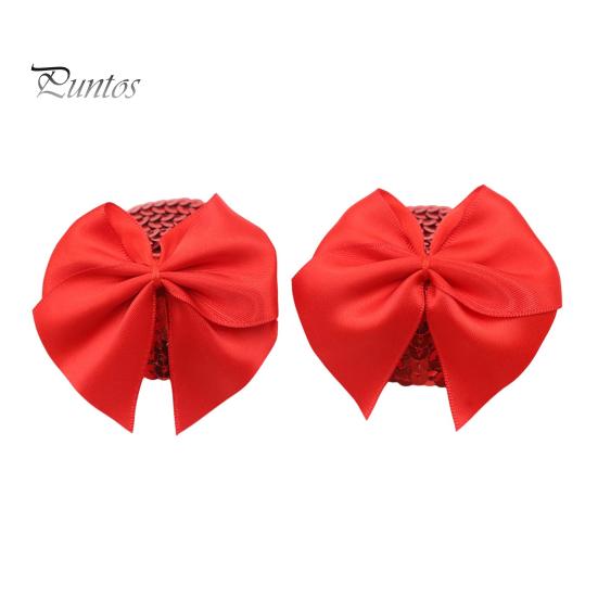 1 Pair Chest Patches Anti-exposure Bow And Sequin Decor Nipple Covers Reusable Lightweight Nipple Stickers Couple Sex Product for Parties And Dates