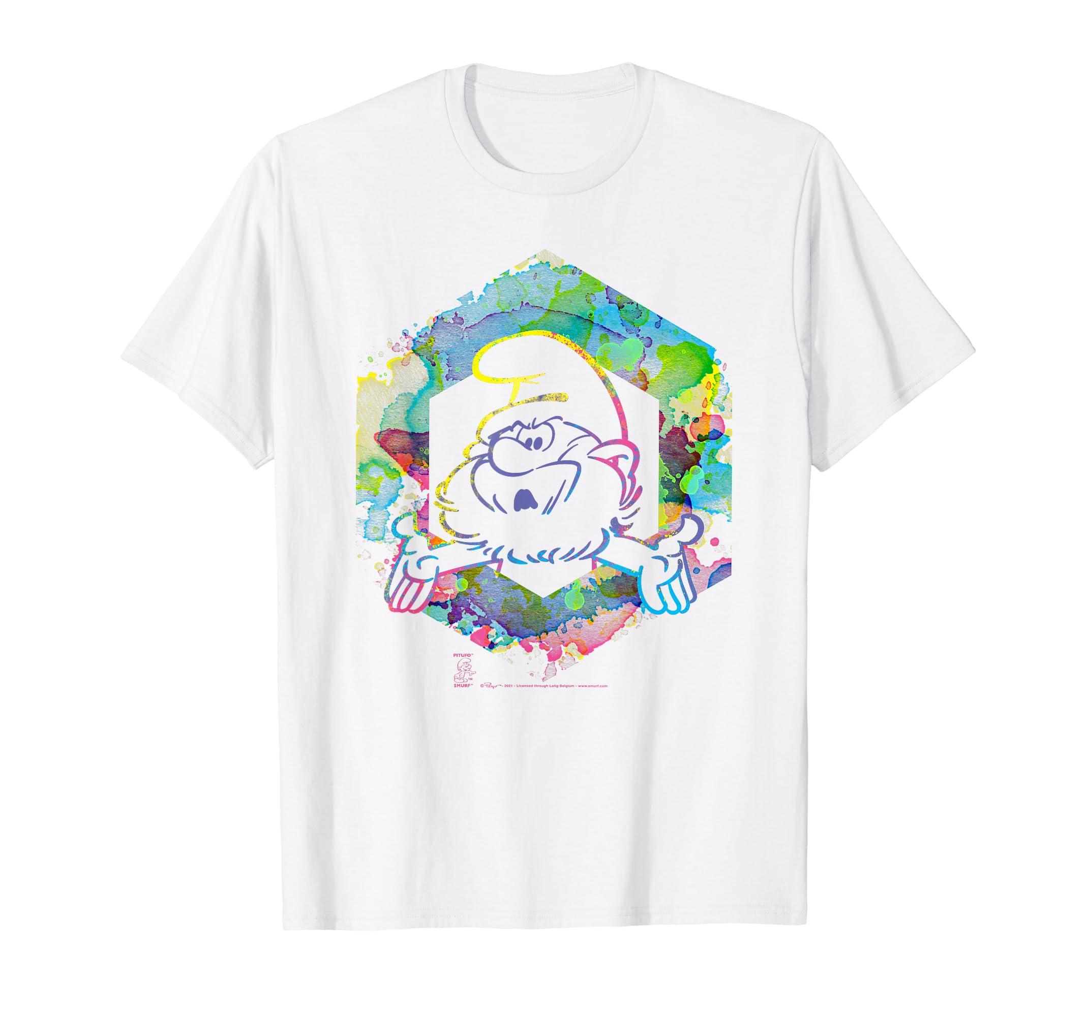 

The Smurfs Papa Smurf Watercolor Headshot T-Shirt