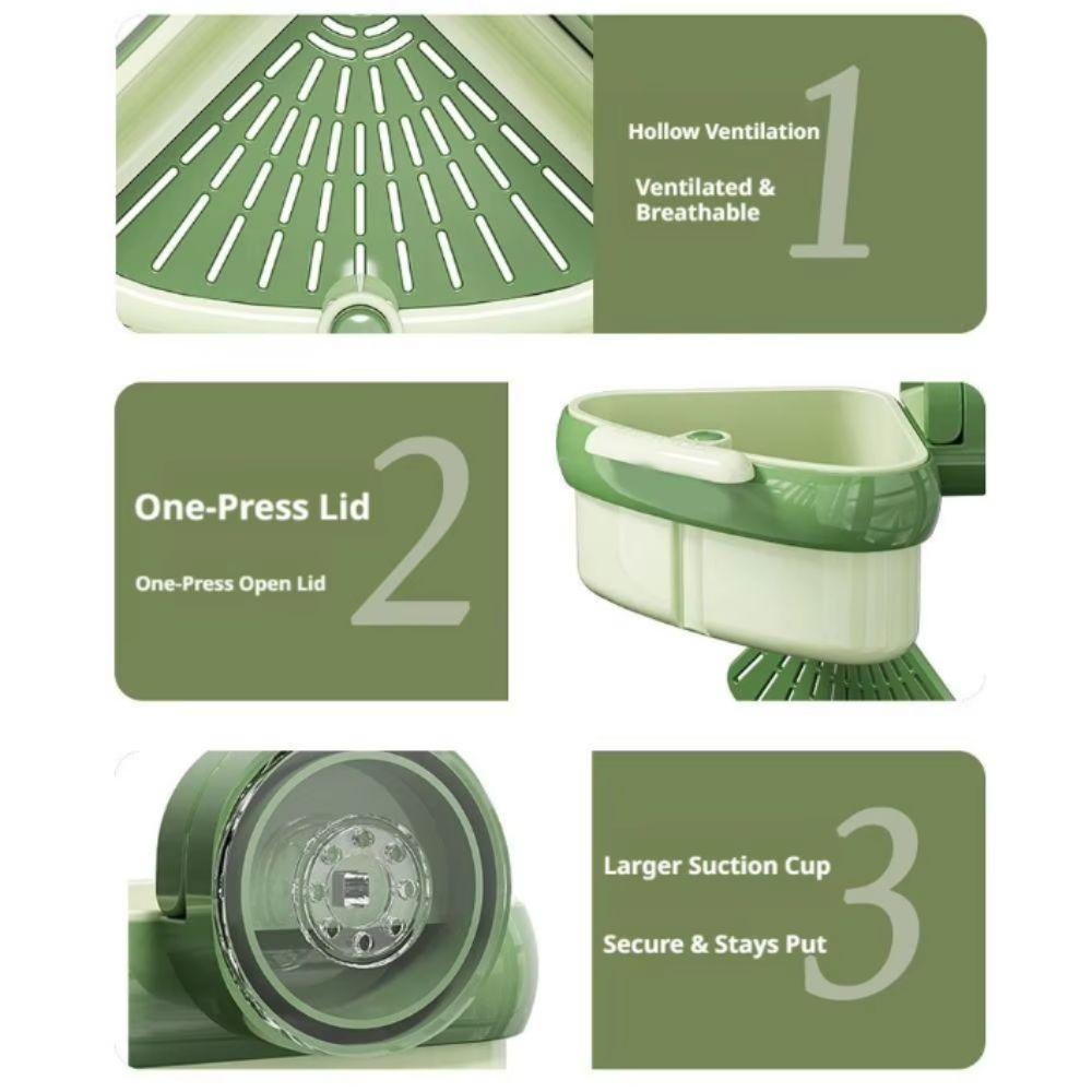 Removable Plastic Triangle Sink Filter One-touch Drainage Kitchen Sink Strainer Vegetables Washing