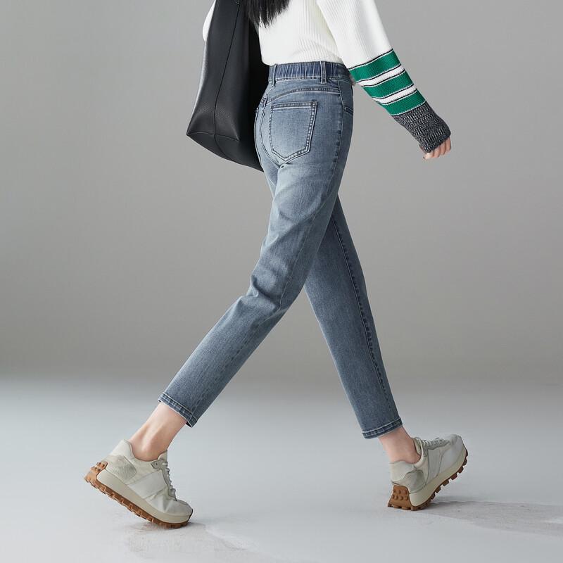 SOFSIL Women s 2026 Spring High-Waist Slim-Fit Cropped Jeans 29/XL