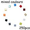 Non-Toxic 250Pcs 3070 1X1 Bricks Flat Tile Moc Assemble Particles Smooth 1*1 Building Blocks Diy Educational Creative Parts Toy For Kids