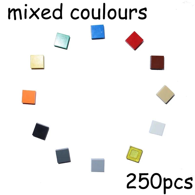 Non-Toxic 250Pcs 3070 1X1 Bricks Flat Tile Moc Assemble Particles Smooth 1*1 Building Blocks Diy Educational Creative Parts Toy For Kids