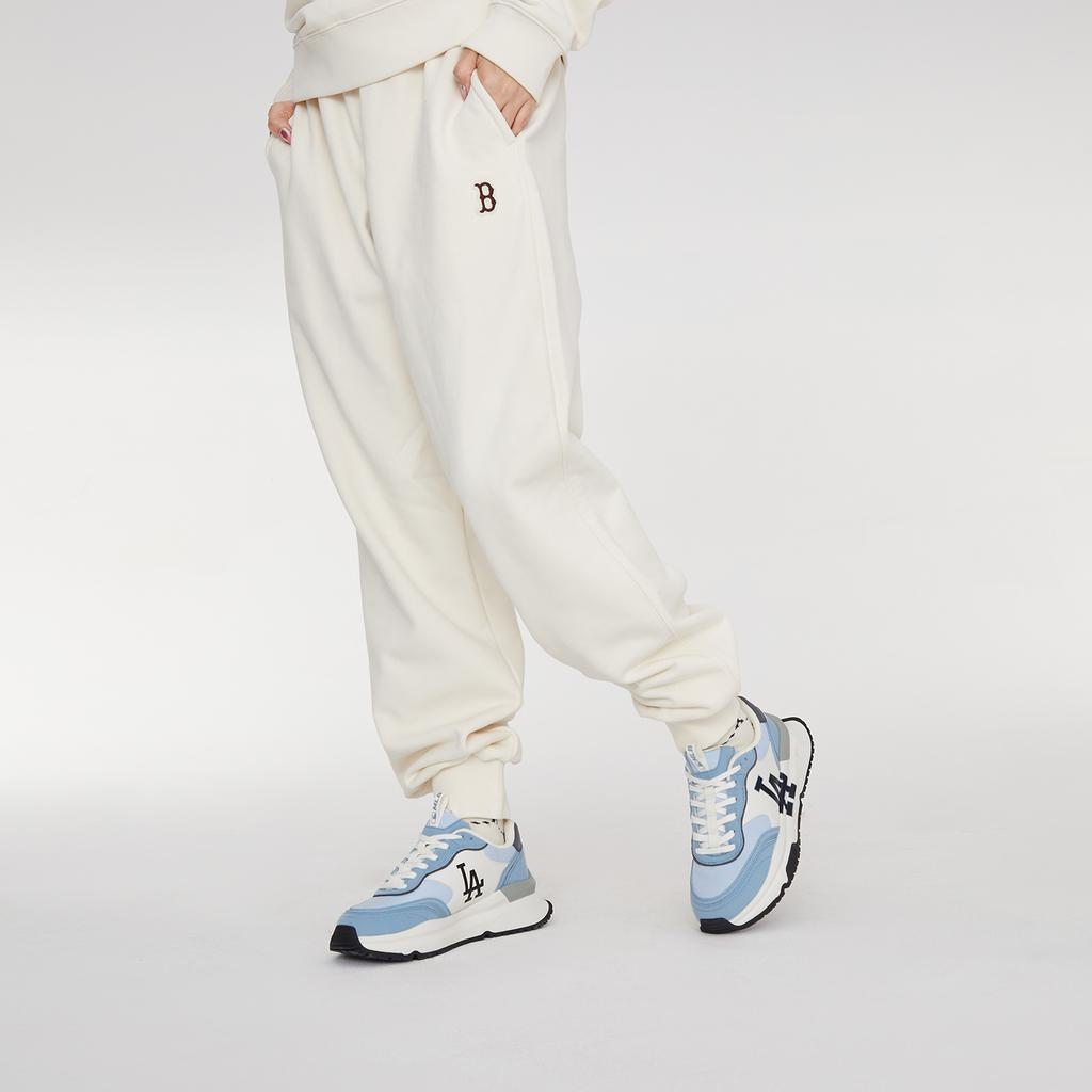 MLB Solid Color Elastic Waist Loose Fit Jogger Knit Sports Pants Unisex Pants Beige 3APTB0134-43CRD