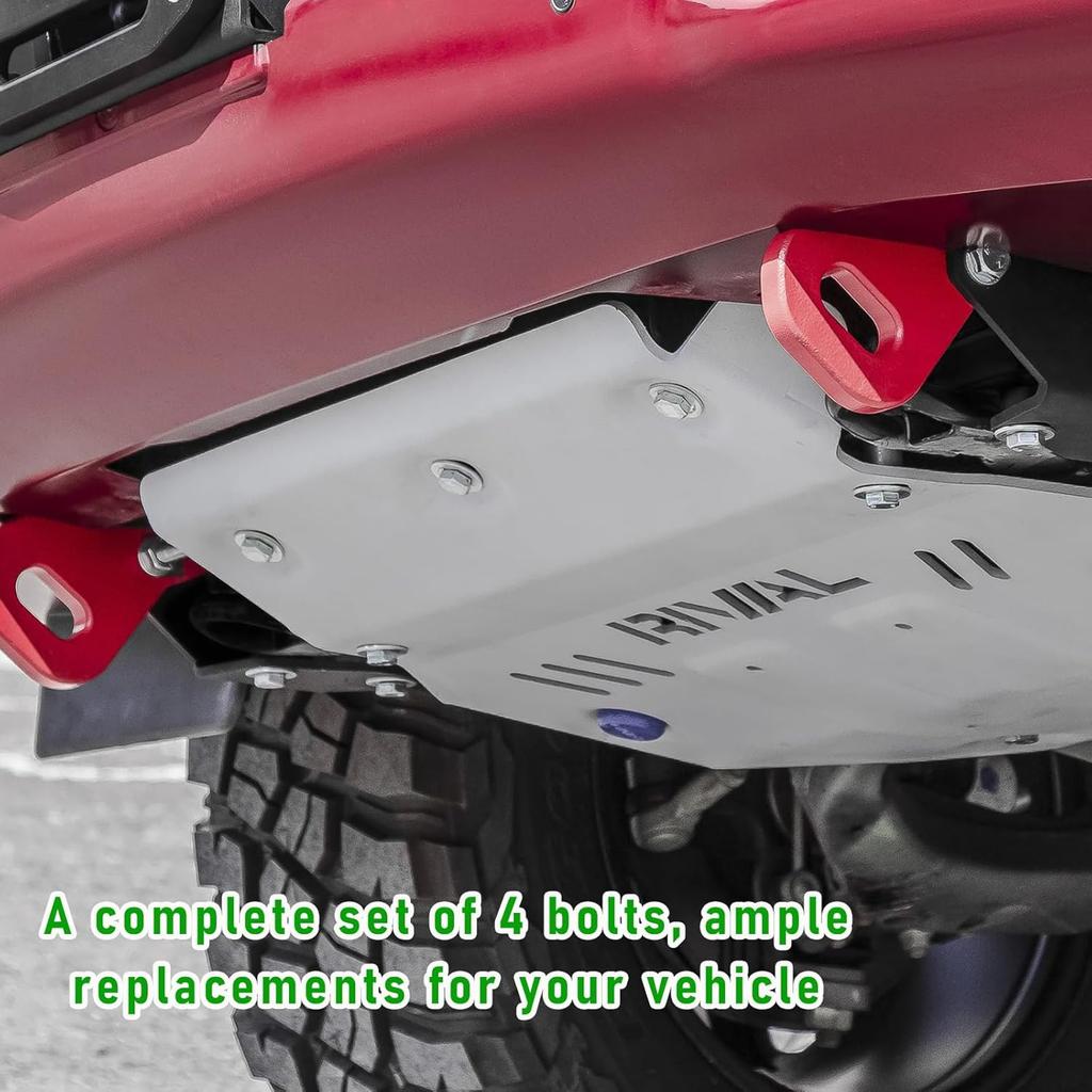 12 PCS Skid Plate Bolts, Stainless Steel 12mm Hex Head Auto Skid Plate Bolts, Car Top Front Skid Flange Bolts, Car Accessories Replacement High