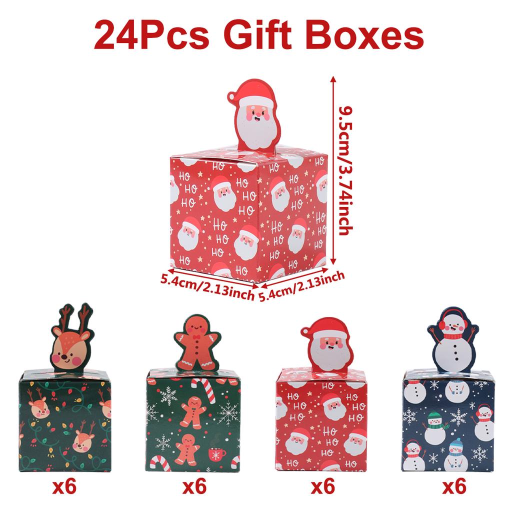 Christmas Gift Boxes Merry Christmas Decorations for Home 2025 Navidad Natal Xmas Ornament Candy Cookie Boxes New Year Gift 2026