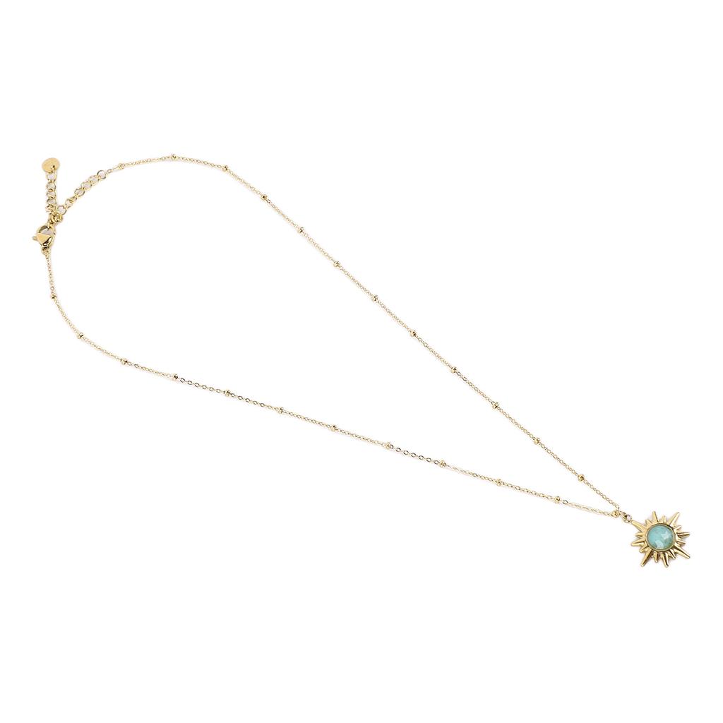 8-zackiger Stern Halskette Geometrie Stern Stein Kette Anhänger Halskette Stahl Exquisite Handwerkskunst Schmuck