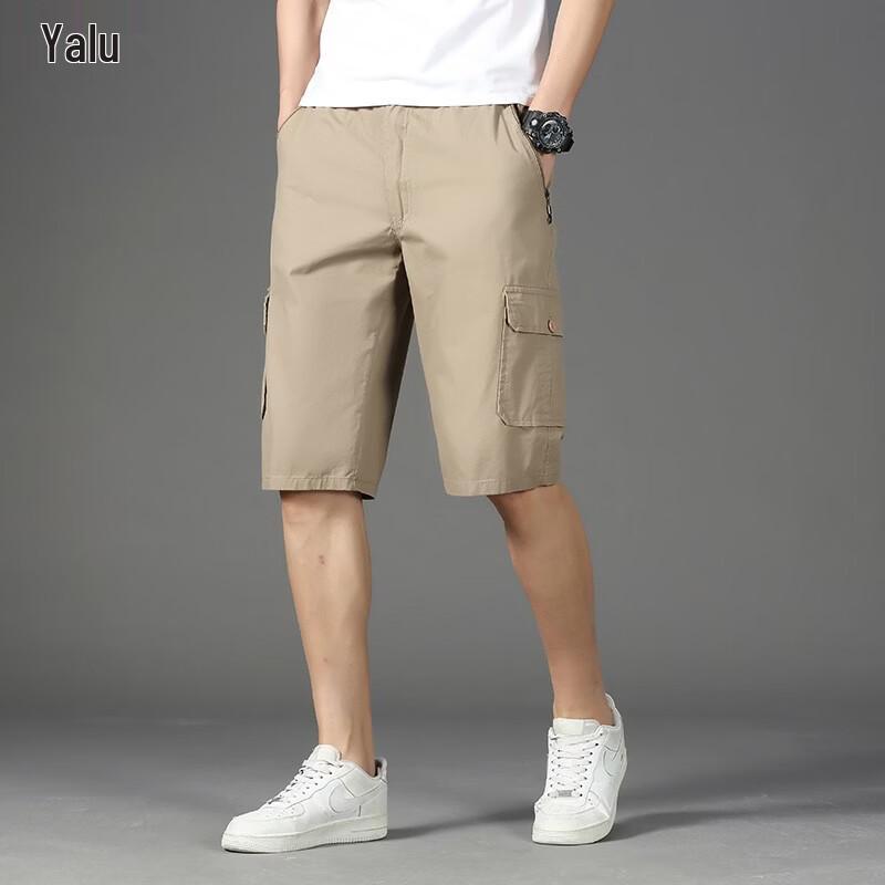 

Ya Lu Men s Casual Loose Fit Seven-Point Cotton Shorts XL