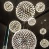 Sparkle Ball Chandelier Wrought Iron Clothing Store Barber Shop Chandelier Bed and Breakfast Tea Room Duplex Floor Lamp