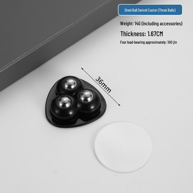 Cicha Samoprzylepna Podstawa Mobilna: Uniwersalne kółko bez wiercenia z pogrubionym łożyskiem kulkowym do użytku domowego