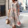 Womens Printed Polo Collar Midi Dress In Multiple Patterns