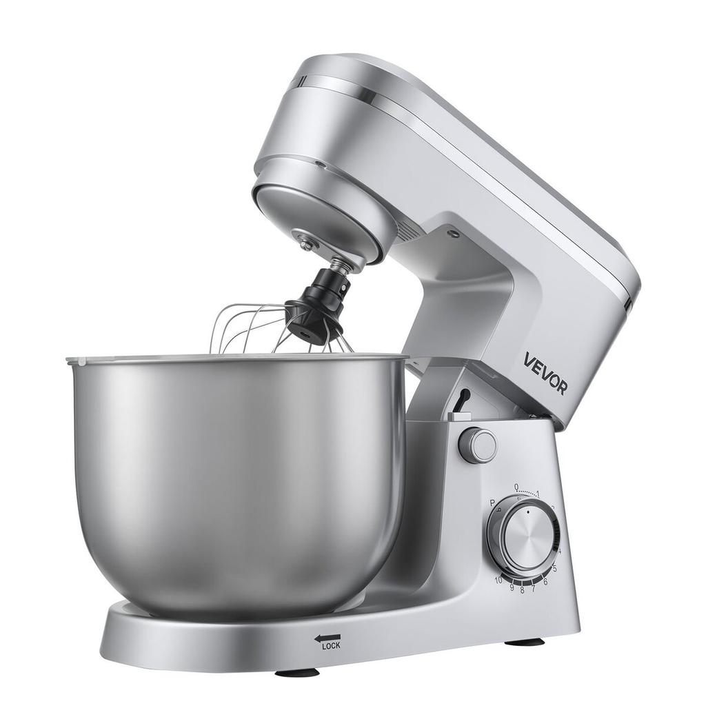 Stand Mixer, 4.2 L+5.7 L Electric Kitchen Mixer, 1500W Dough-Mixer, 10 Speeds Tilt-head Food-Mixer with Stainless Steel Bowls, Dough Hook, Whisk,