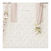 MICHAEL KORS Laila Signature Signature Logo Print Coated Canvas Shoulder Crossbody Tote Small Women's Pink White