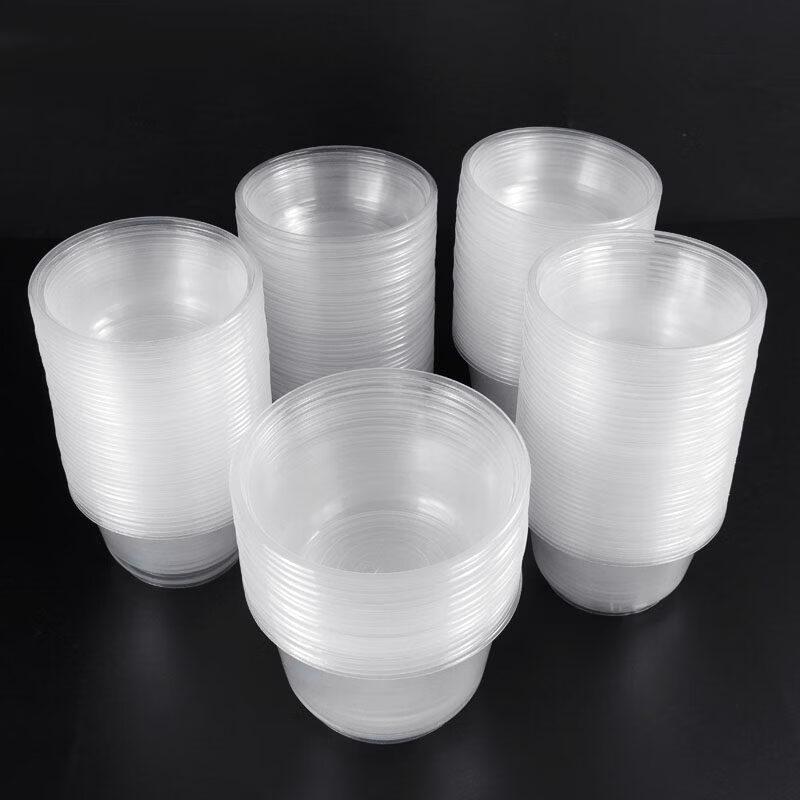 ZISIZ Disposable Round Plastic Bowls