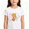 100% Cotton Rilakkuma Cartoon T-shirt Boys Girls Kids Clothing Kawaii Tops Short Sleeves Sports Fashion Manga Comic Tees  Anime T-shirt Summer Tops