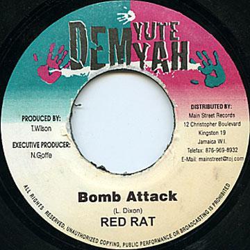 

7inch Record RED RAT - Bomb Attack NONE Dem Yute Yah Jamaica Reggae, Ska & Dub Used