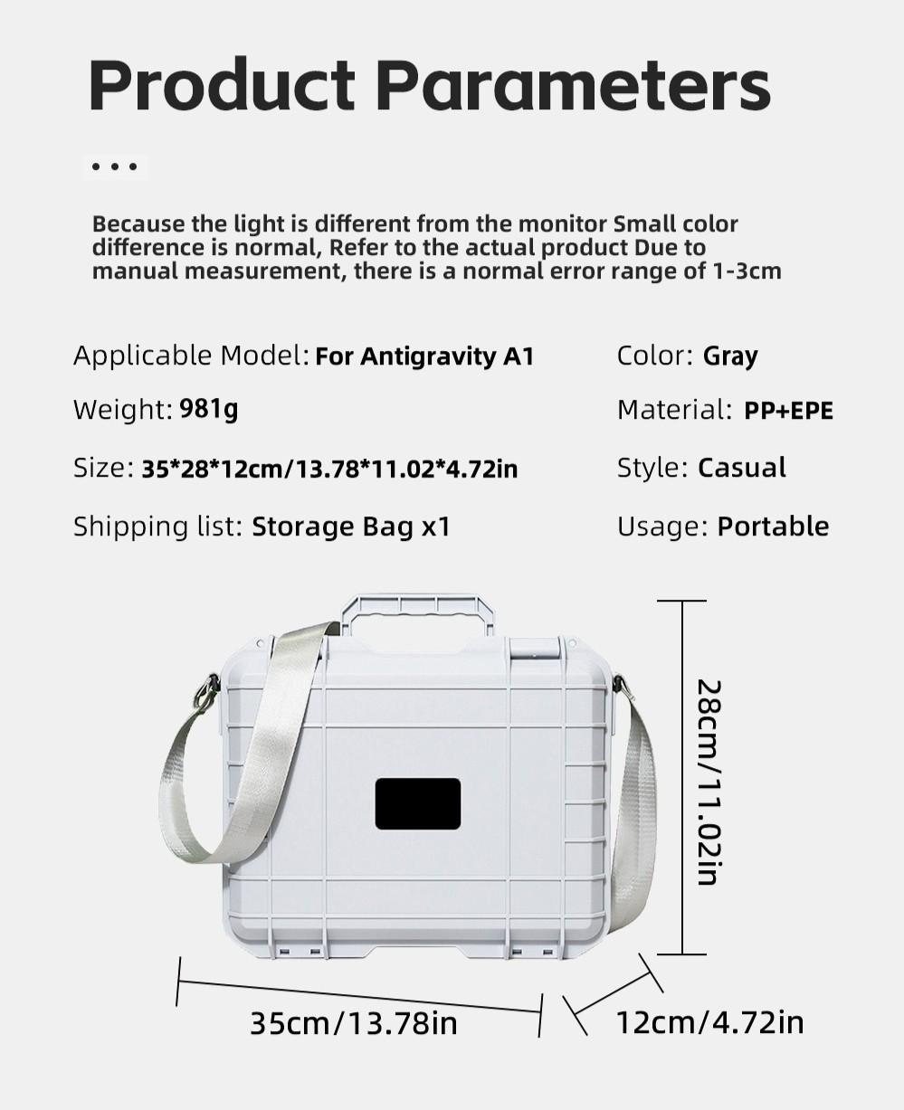 Explosion-Proof Box For Antigravity A1 Shock-proof Protective Travel Carrying Case For Insta360 Antigravity A1 Drone Accessories