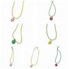 Lemon Dopamine Bead Necklace Watermelon Y2K Clavicle Chain Cute Fresh Fruit Necklace  Women