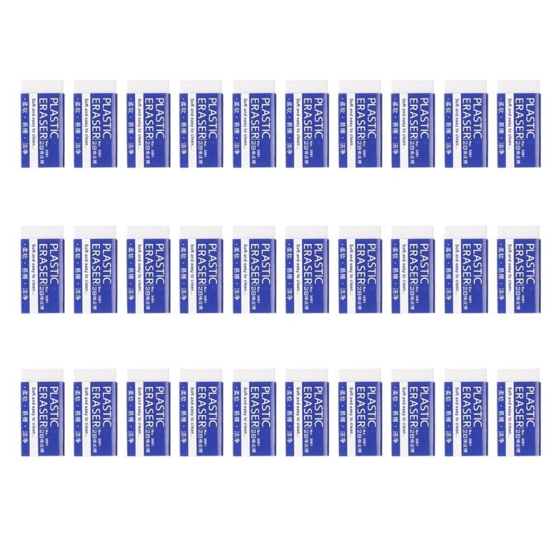30 Pcs White Erasers Art Erasers 2B Pencil Erasers Back to School Erasers Painting Erasers for Student