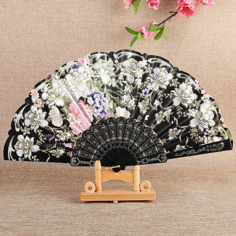 Silk Chinese-Style Folding Fan: Cheongsam, Hanfu, Dance, Wing Chun, Photography Prop