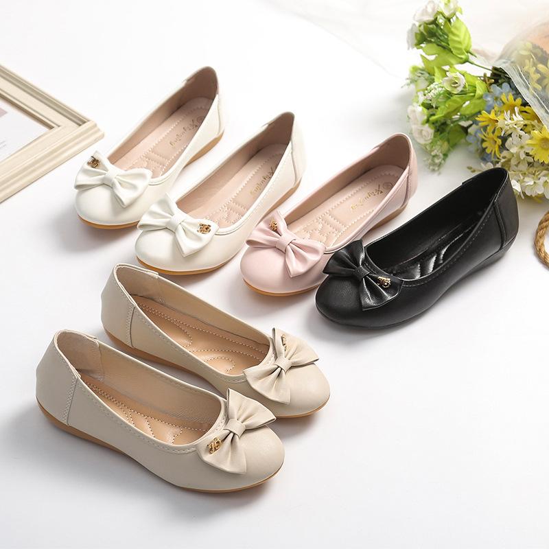 Buty Doudou 2025 wiosna i lato nowe casualowe płytkie kokarda okrągły nosek buty dla ciężarnych buty dla matki płaska podeszwa miękka podeszwa miękka powierzchnia
