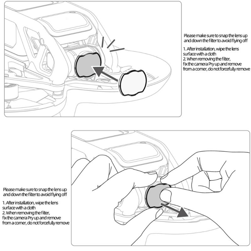 Filtre d'objectif pour caméra de drone Avata Protecteur Filtre d'objectif de caméra de cardan Haute transmission Filtre par-dessus l'objectif