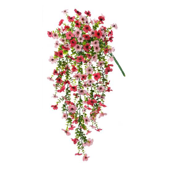 1/2/3/6Pcs Hanging Artificial Violet Flower UV Resistant Realistic Fake Flower Wedding Party Indoor Outdoor Garden Wall Hanging Faux Flower Decoration