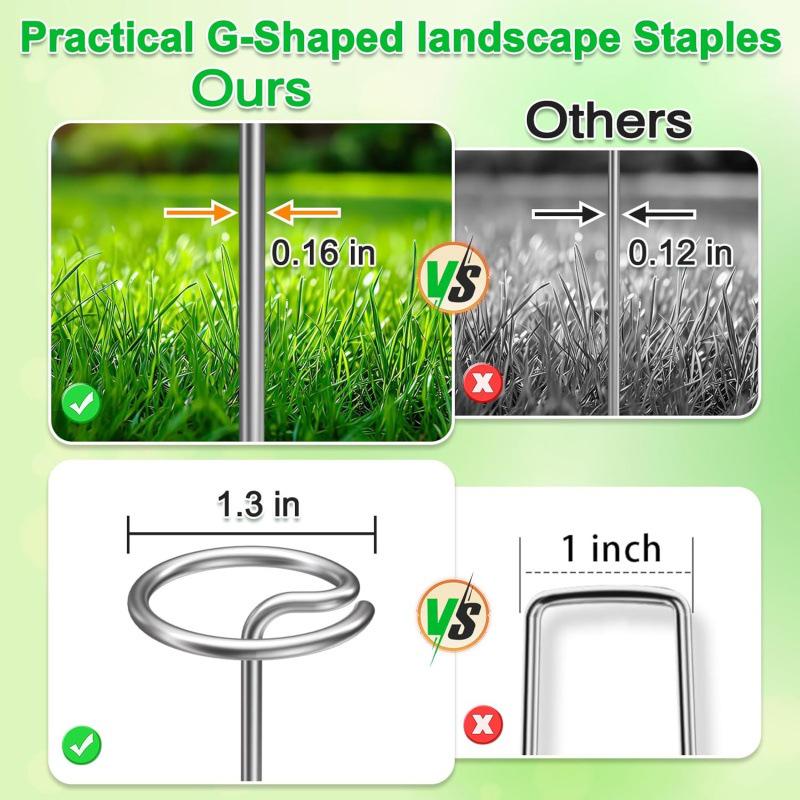 Galvanized G-Type Ground Stakes for Landscape and Tent Use