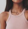 Sparkling  Silver Love Heart Shaped Gold Necklace Chains Trendy Charm Elegant Women Party Wedding