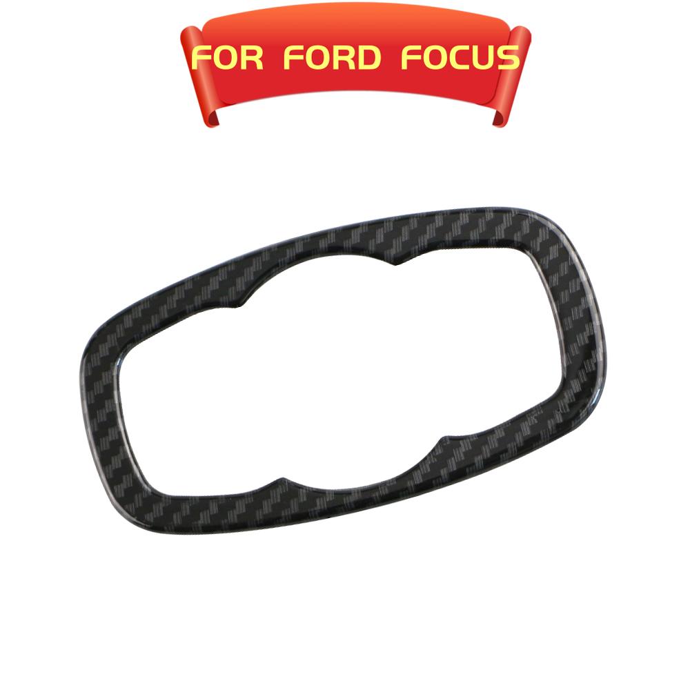 Carbon Fiber Black For Ford Focus 4 MK4 2019-2022 Car Headlight Switch Knob Panel Decorative Sequins Cover Trim Sticker Acc.