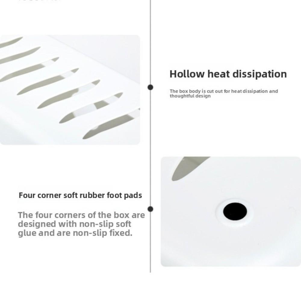 Multi-Purpose Cable Organizer Space Saving Hollow-out Cord Management Case with Lid Charger Plug Storage Box Home Office