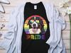 Bernese Mountain Dog Pride Dog T-Shirt, Colorful Rainbow Dog with Sunglasses, LGBTQ Pride Month Tee, Unisex Graphic Shirt, Pet Lover Gift